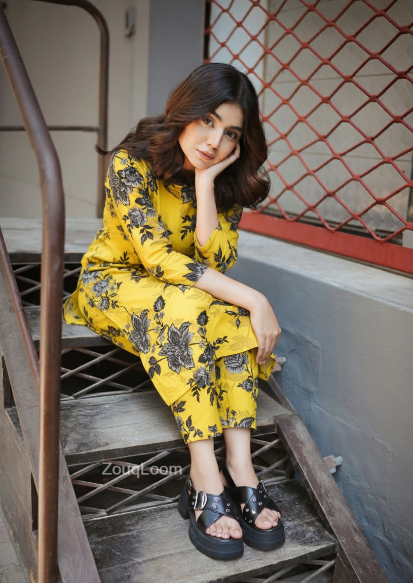 Premium Cotton 2pc All Over Printed ( Polo )