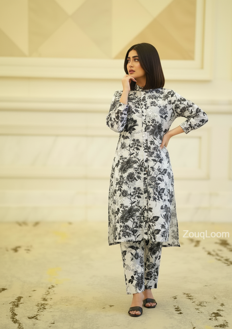 Premium Cotton 2pc All Over Printed ( Polo )