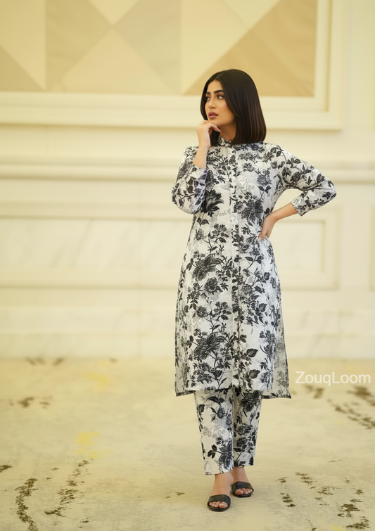 Premium Cotton 2pc All Over Printed ( Polo )