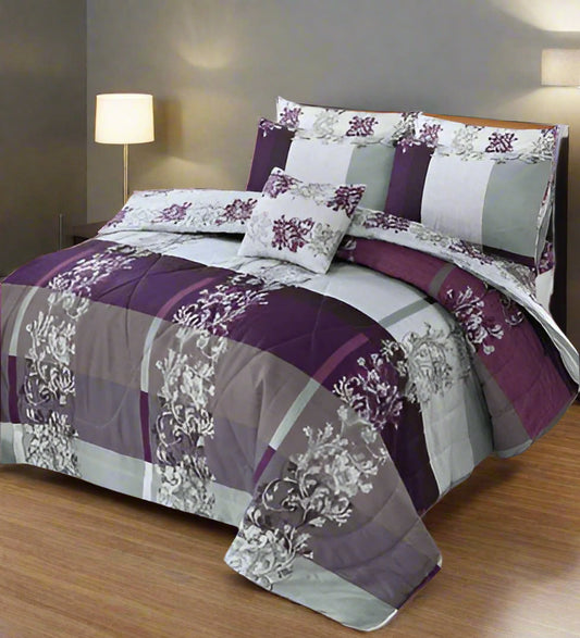 ROYAL VIOLET COMFORTER SET- 7 PCS