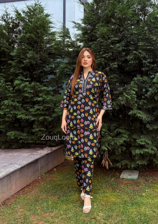 Premium Cotton 2pc All Over Printed ( Polo )