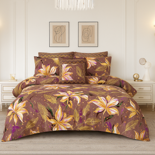 TAUPE COMFORTER SET- 7 PCS