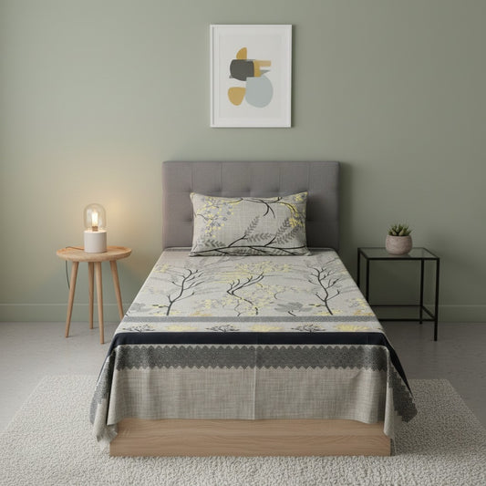 BEIGE SINGLE BEDSHEET SET