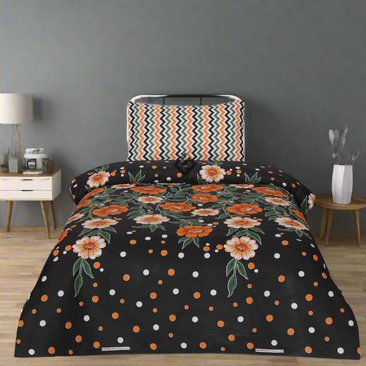 MIDNIGHTBLOOM SINGLE BEDSHEET SET