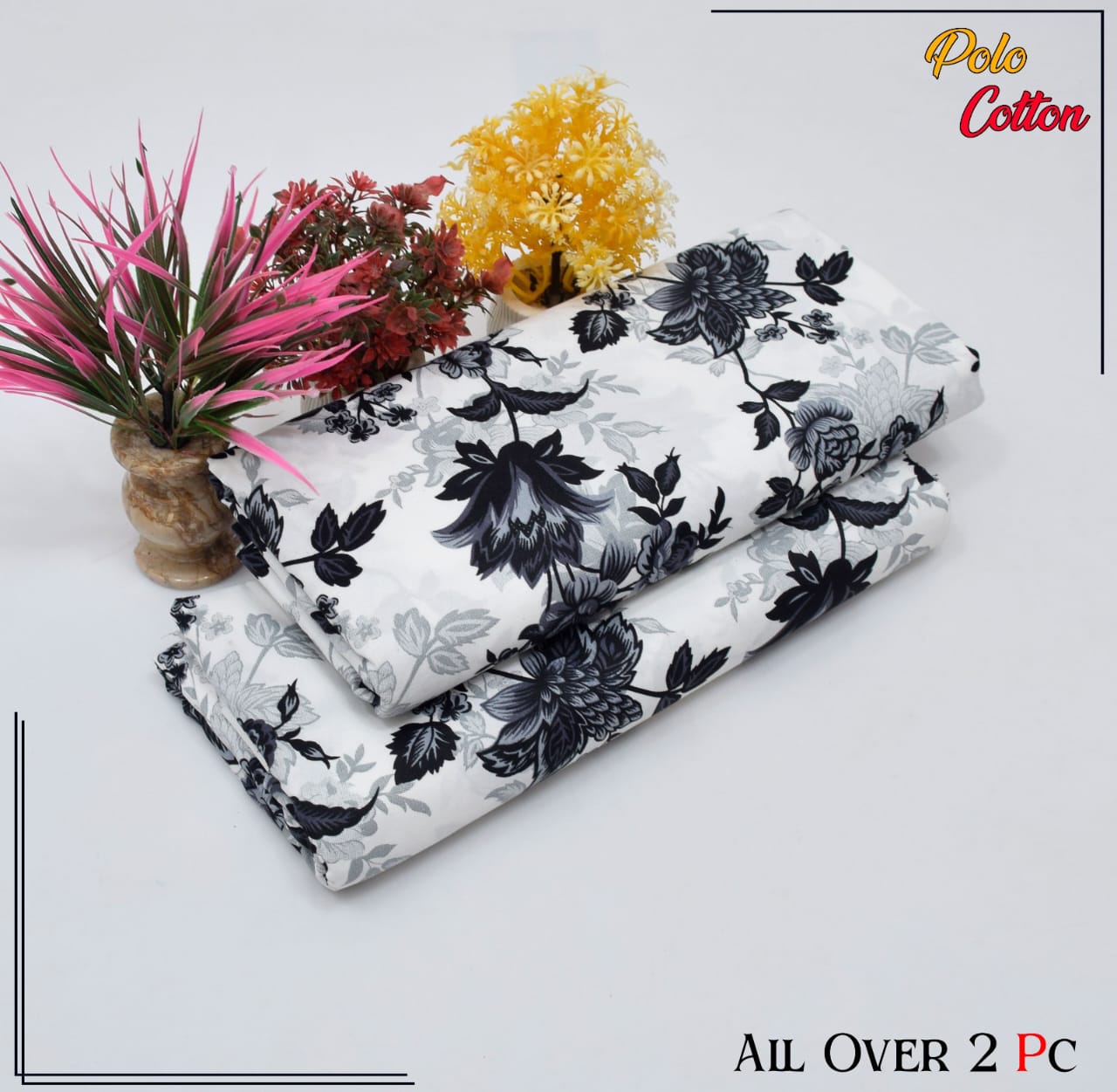 Premium Cotton 2pc All Over Printed ( Polo )