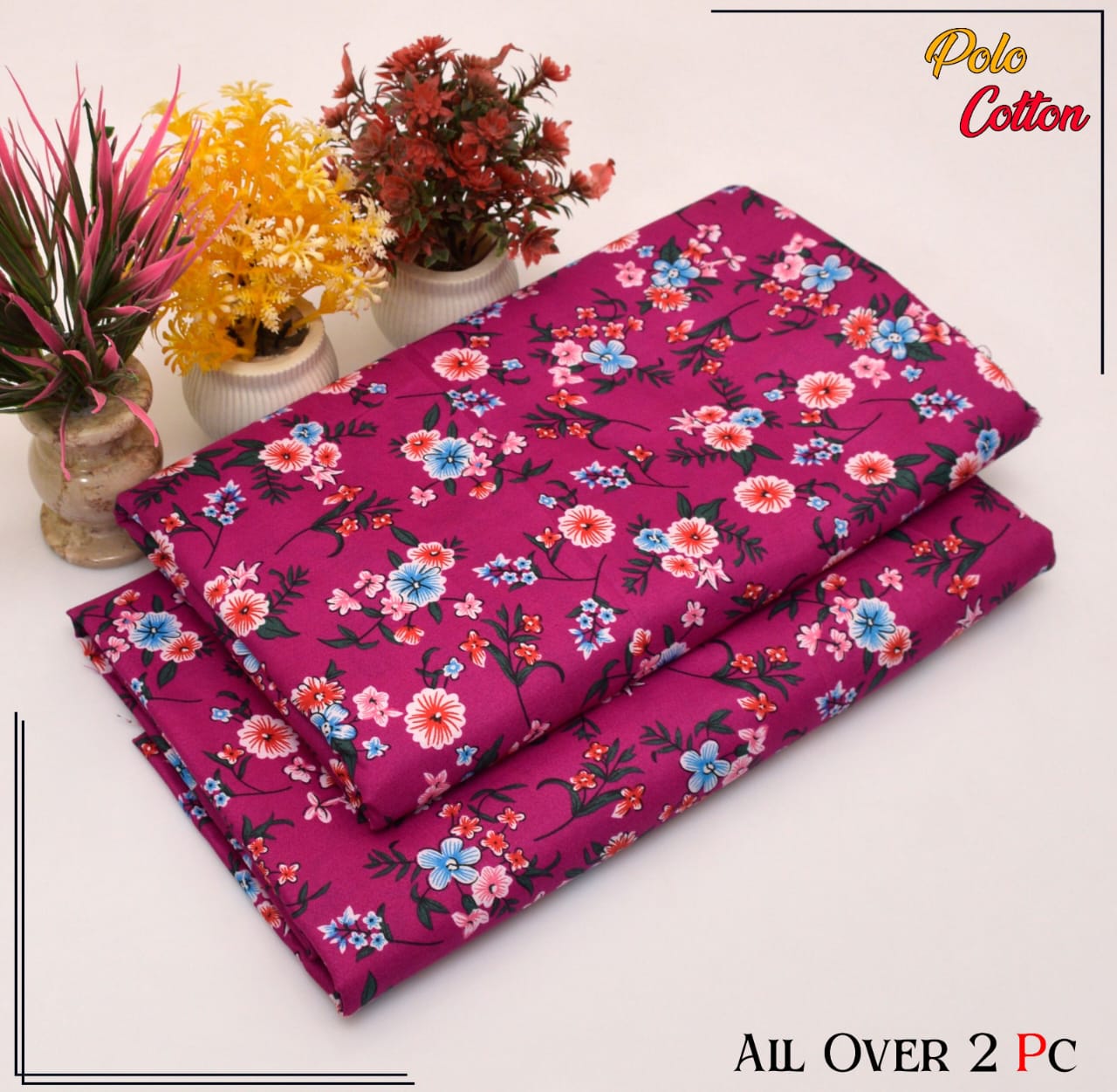 Premium Cotton 2pc All Over Printed ( Polo )