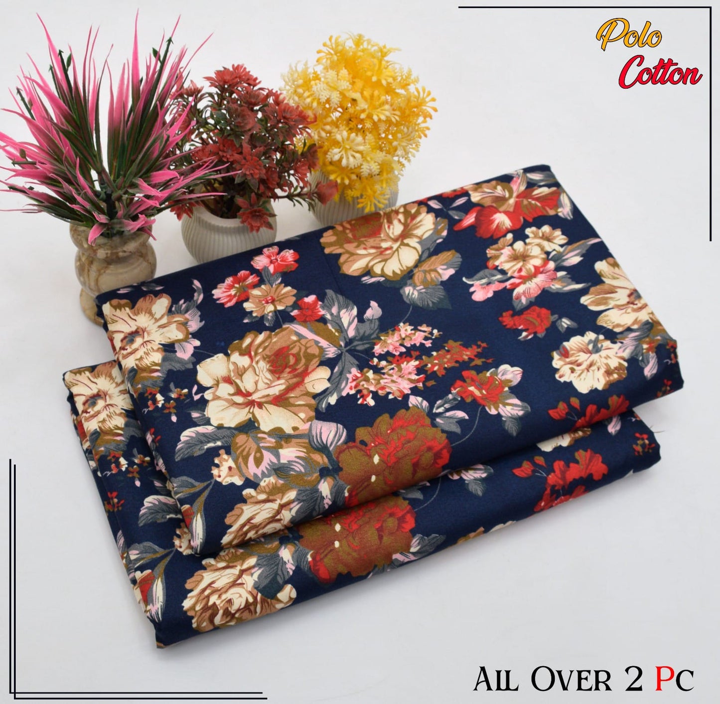 Premium Cotton 2pc All Over Printed ( Polo )