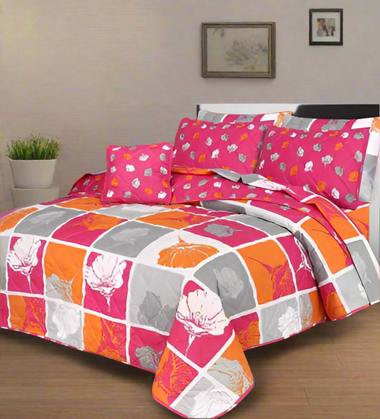 HOTPINK COMFORTER SET- 7 PCS