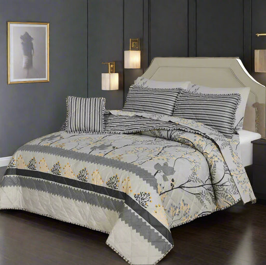 IVORY COMFORTER SET- 7 PCS