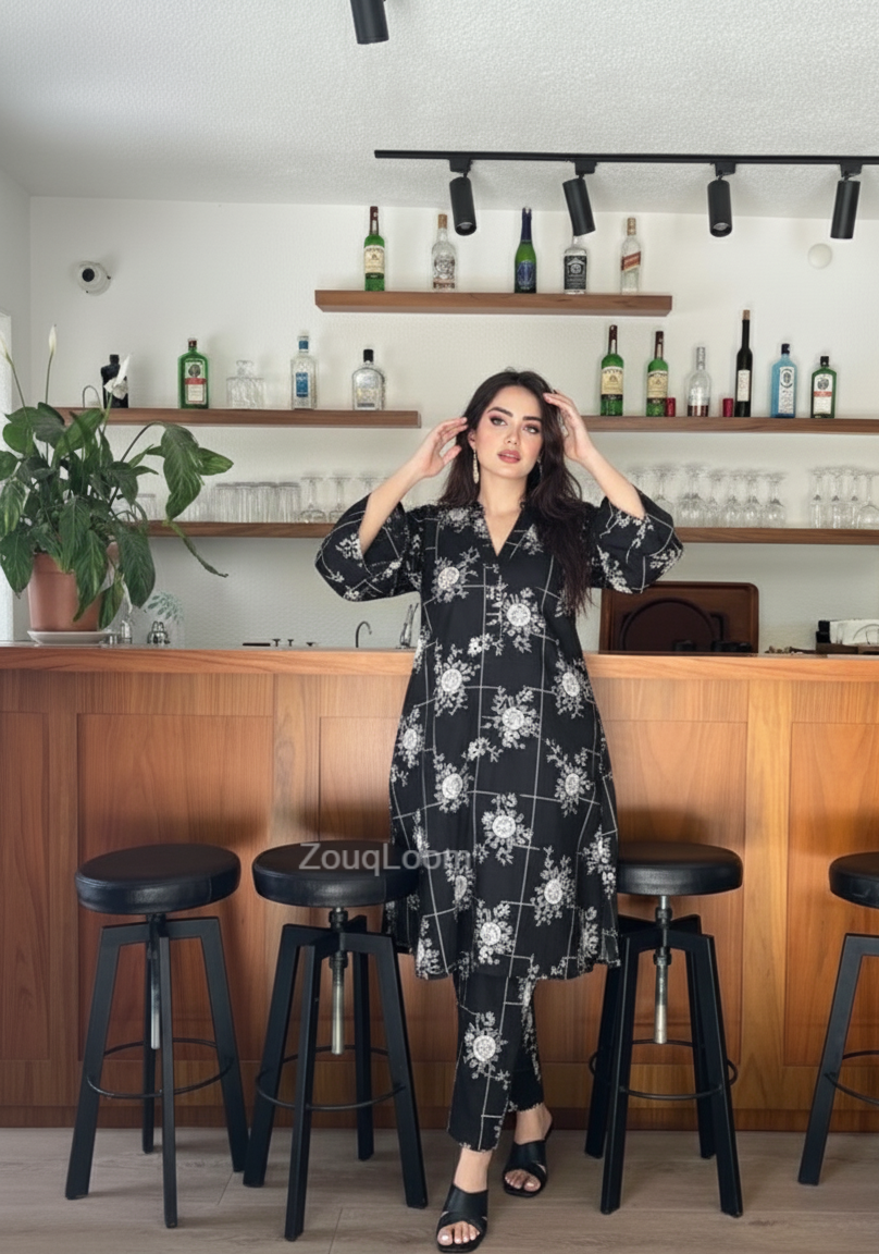 Premium Cotton 2pc All Over Printed ( Polo )