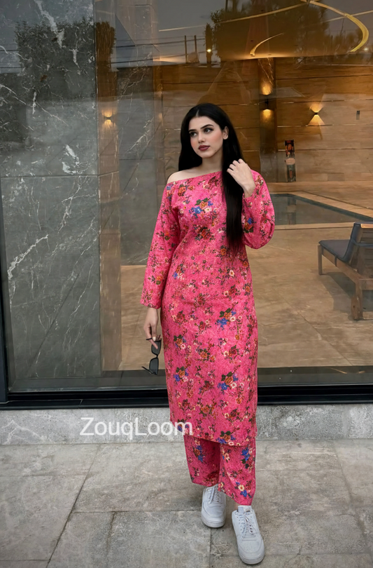 Premium Cotton 2pc All Over Printed ( Polo )