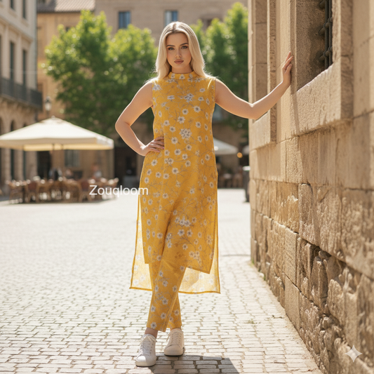 Premium Cotton 2pc All Over Printed ( Polo )