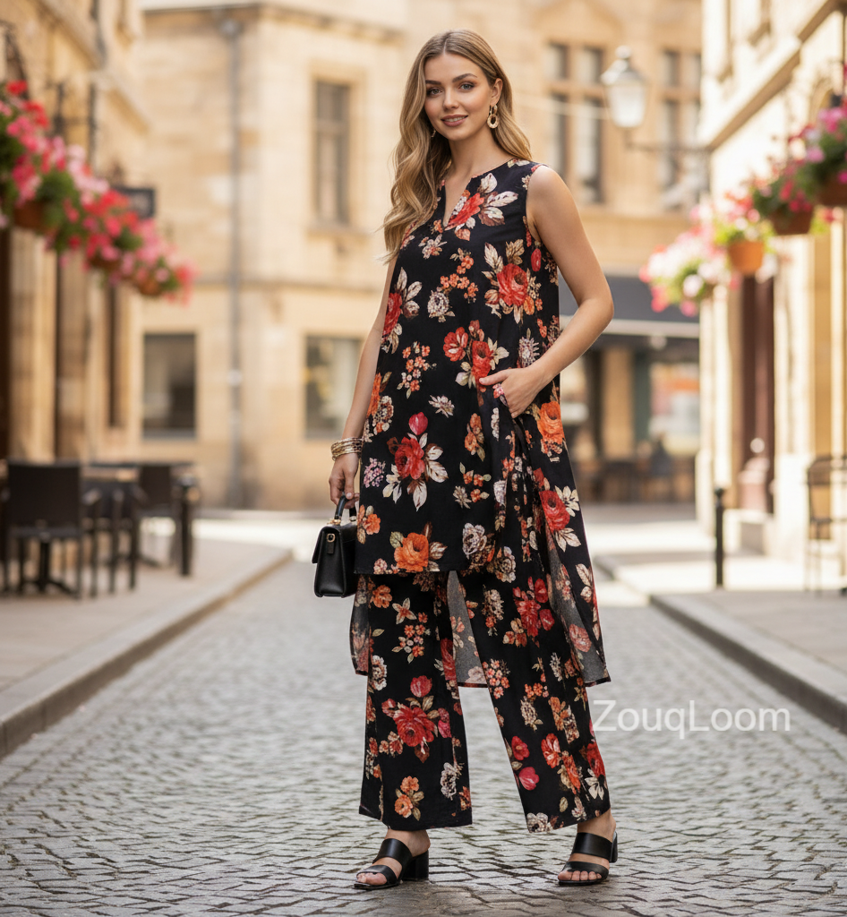 Premium Cotton 2pc All Over Printed ( Polo )