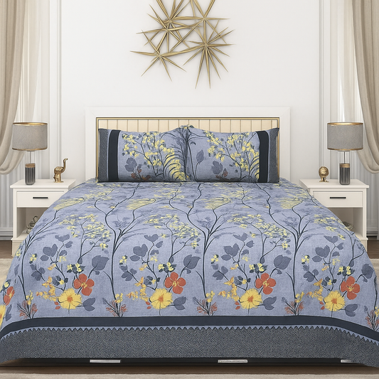 INDIGO BEDSHEET SET - 3 PCS