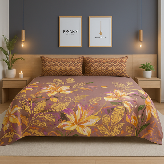 TAUPE BEDSHEET SET - 3 Pcs