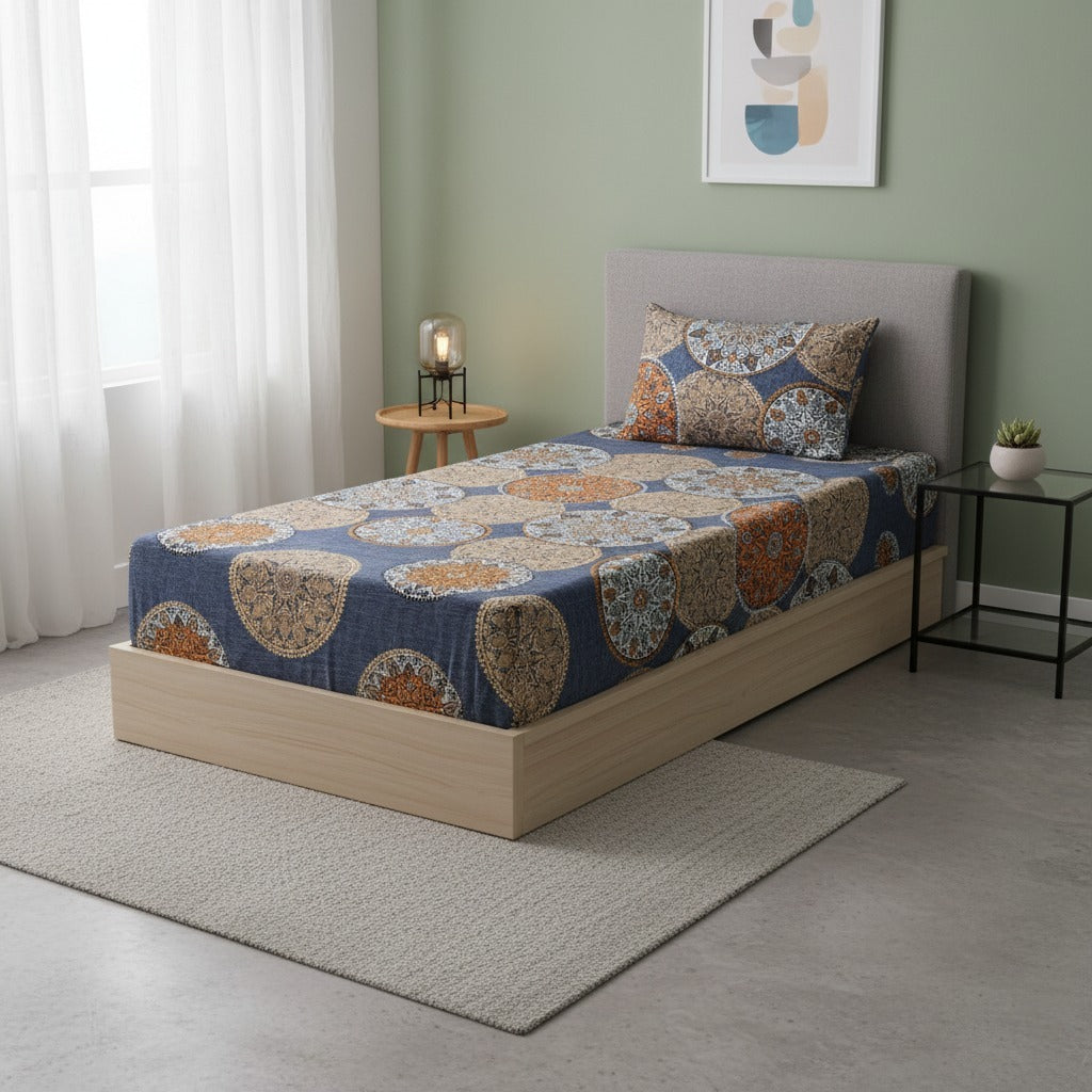 BLISSBLUE SINGLE BEDSHEET SET
