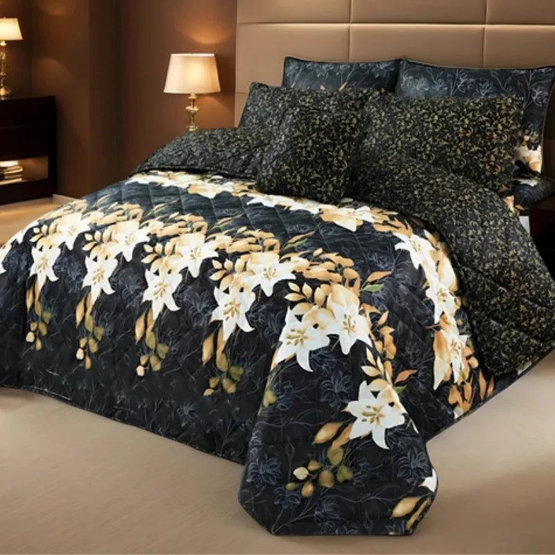CHARCOALROSE COMFORTER SET- 7 PCS