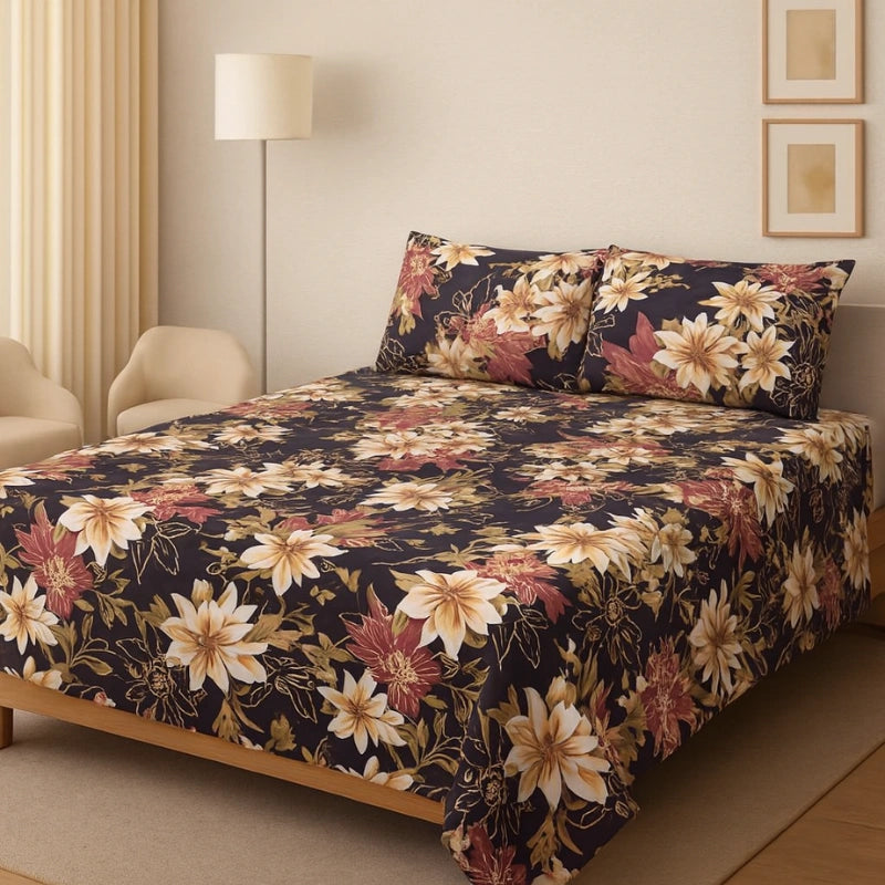 NOIRFLORA BEDSHEET SET - 3 PCS