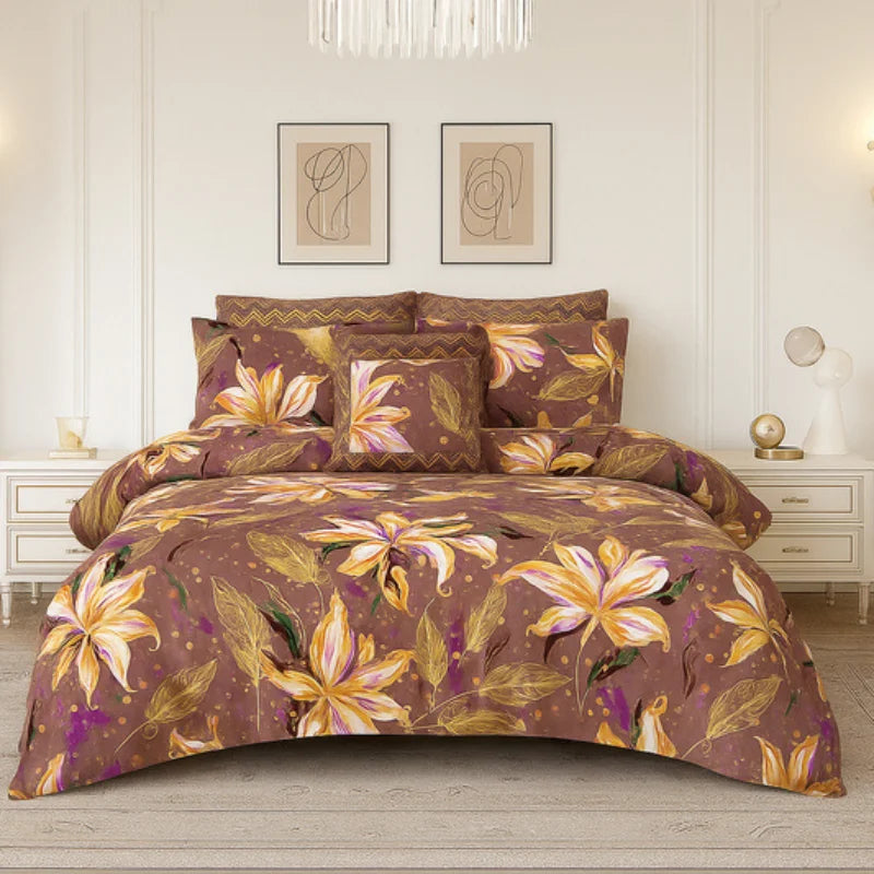 TAUPE COMFORTER SET- 7 PCS