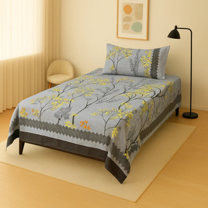INDIGO SINGLE BEDSHEET SET