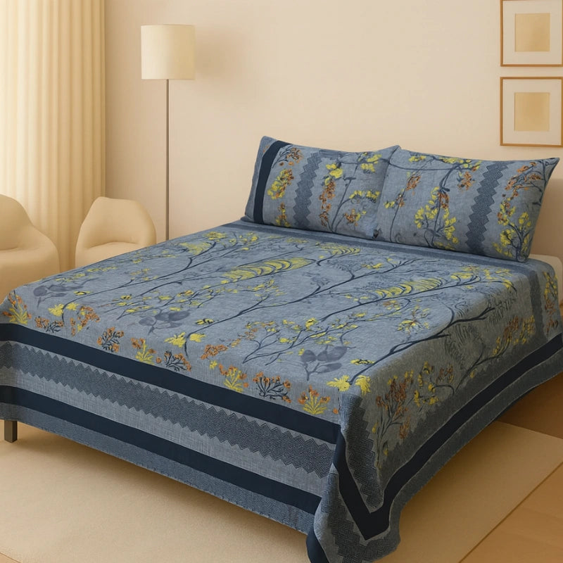 INDIGO BEDSHEET SET - 3 PCS