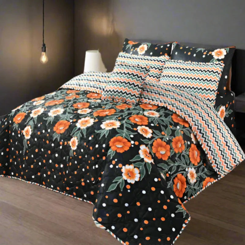 MIDNIGHTBLOOM COMFORTER SET- 7 PCS