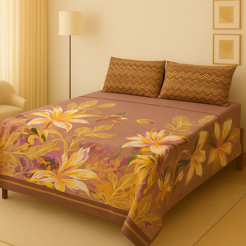 TAUPE BEDSHEET SET - 3 Pcs