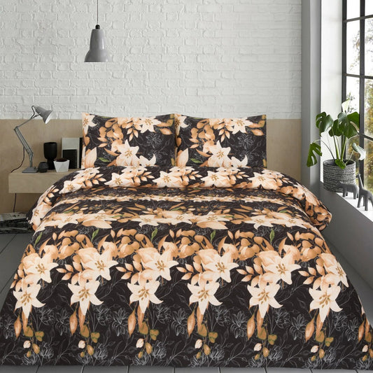 CHARCOALROSE BEDSHEET SET - 3 Pcs