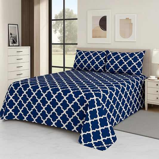 BLUE PENDORA BEDSHEET SET - 3 PCS