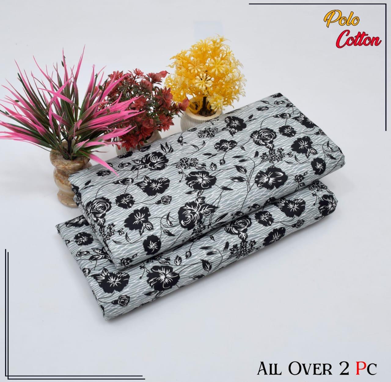 Premium Cotton 2pc All Over Printed ( Polo )