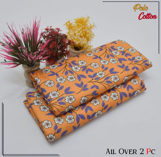 Premium Cotton 2pc All Over Printed ( Polo )