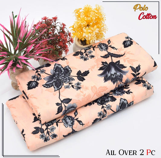 Premium Cotton 2pc All Over Printed ( Polo )