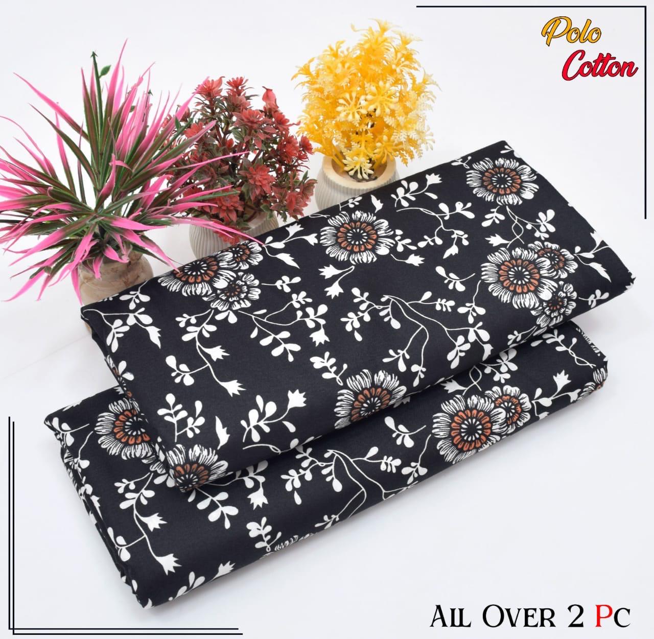 Premium Cotton 2pc All Over Printed ( Polo )
