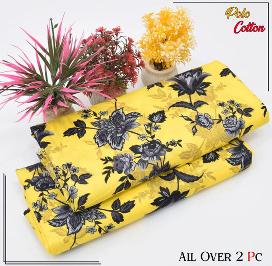 Premium Cotton 2pc All Over Printed ( Polo )