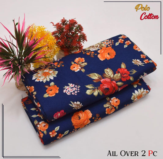 Premium Cotton 2pc All Over Printed ( Polo )