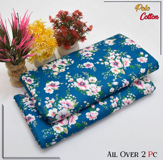 Premium Cotton 2pc All Over Printed ( Polo )
