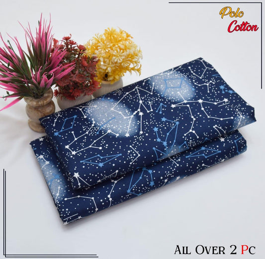 Premium Cotton 2pc All Over Printed ( Polo )