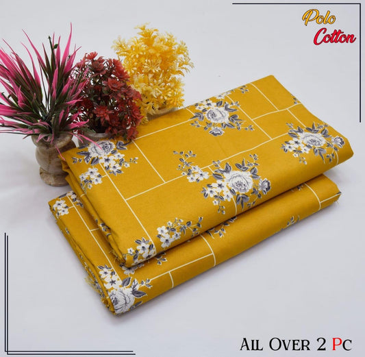 Premium Cotton 2pc All Over Printed ( Polo )