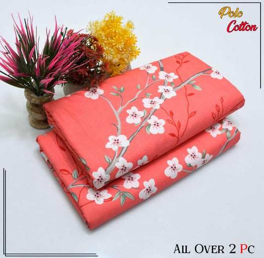 Premium Cotton 2pc All Over Printed ( Polo )