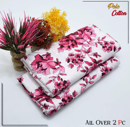 Premium Cotton 2pc All Over Printed ( Polo )