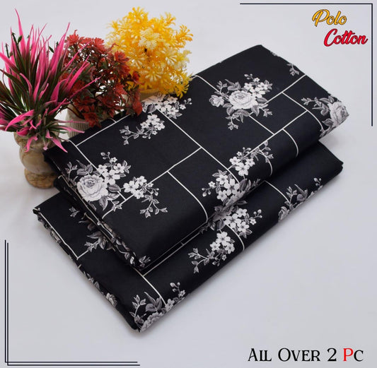 Premium Cotton 2pc All Over Printed ( Polo )