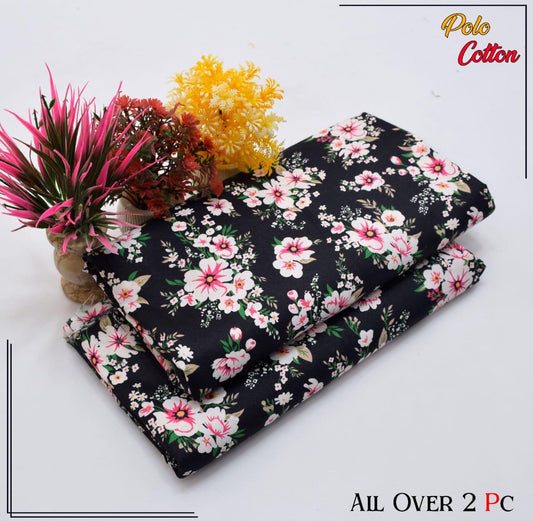 Premium Cotton 2pc All Over Printed ( Polo )