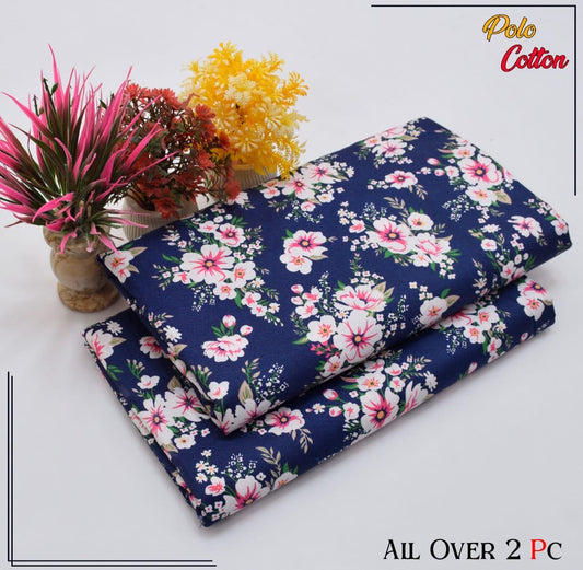 Premium Cotton 2pc All Over Printed ( Polo )