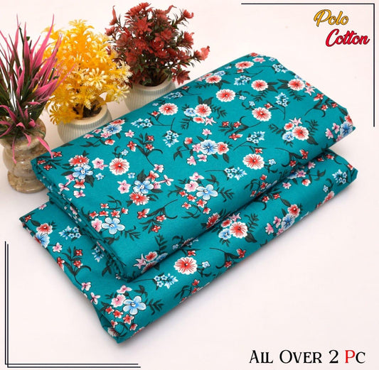 Premium Cotton 2pc All Over Printed ( Polo )