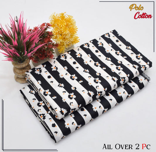 Premium Cotton 2pc All Over Printed ( Polo )