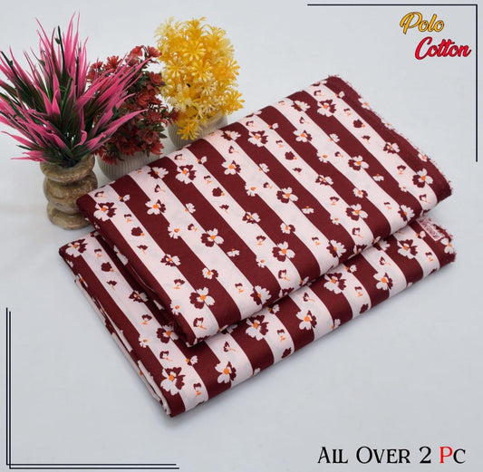 Premium Cotton 2pc All Over Printed ( Polo )