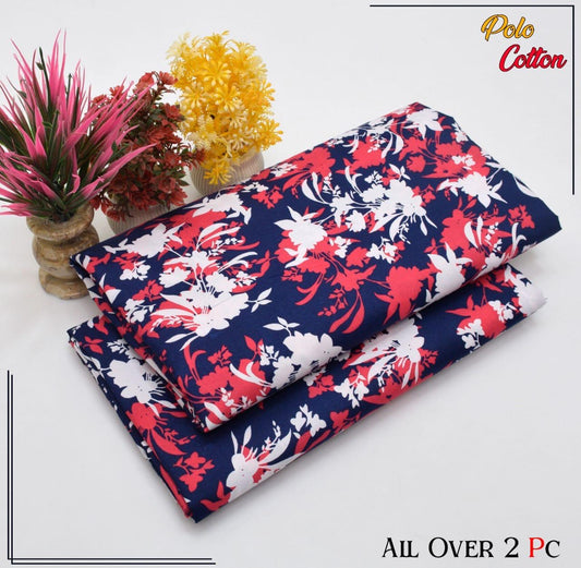 Premium Cotton 2pc All Over Printed ( Polo )