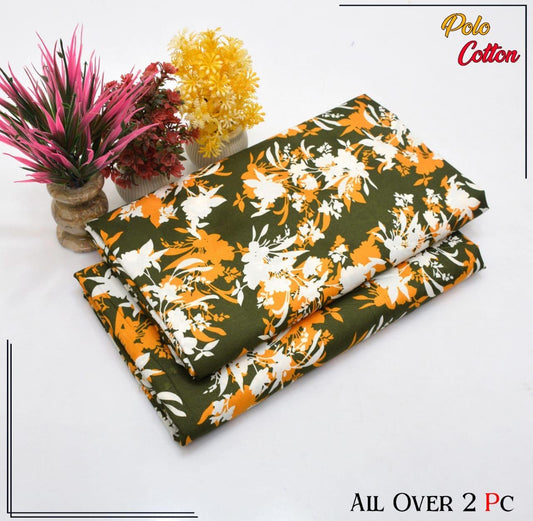 Premium Cotton 2pc All Over Printed ( Polo )