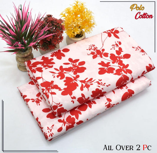Premium Cotton 2pc All Over Printed ( Polo )