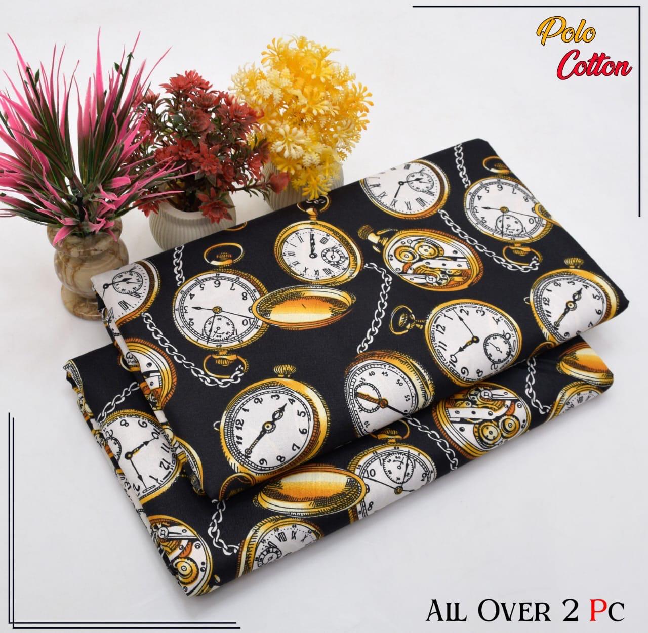 Premium Cotton 2pc All Over Printed ( Polo )
